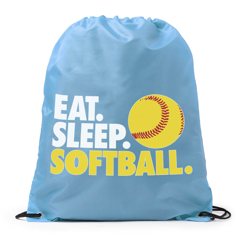 Softball Drawstring Backpack Eat. Sleep. Softball.