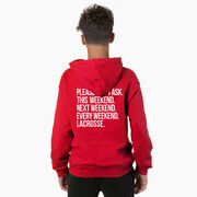 Lacrosse Hooded Sweatshirt - All Weekend Lacrosse (Back Design)