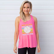 Volleyball Flowy Racerback Tank Top - Bump, Set, Spike