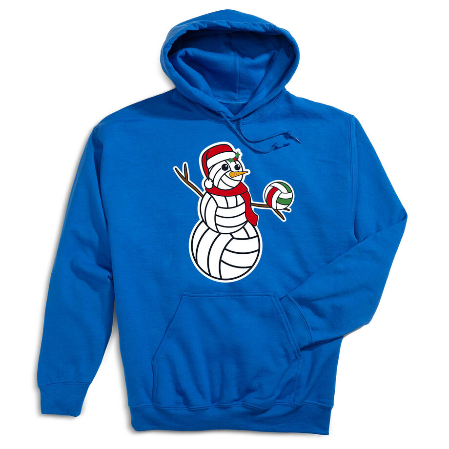 Volleyball Hooded Sweatshirt - Serving Holiday Cheer