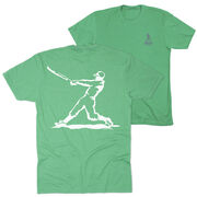 Baseball Short Sleeve T-Shirt - Baseball Player (Back Design)
