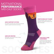 Socrates® Mid-Calf Performance Socks - Happy Hour