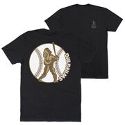Baseball Short Sleeve T-Shirt - Baseball Bigfoot (Back Design)