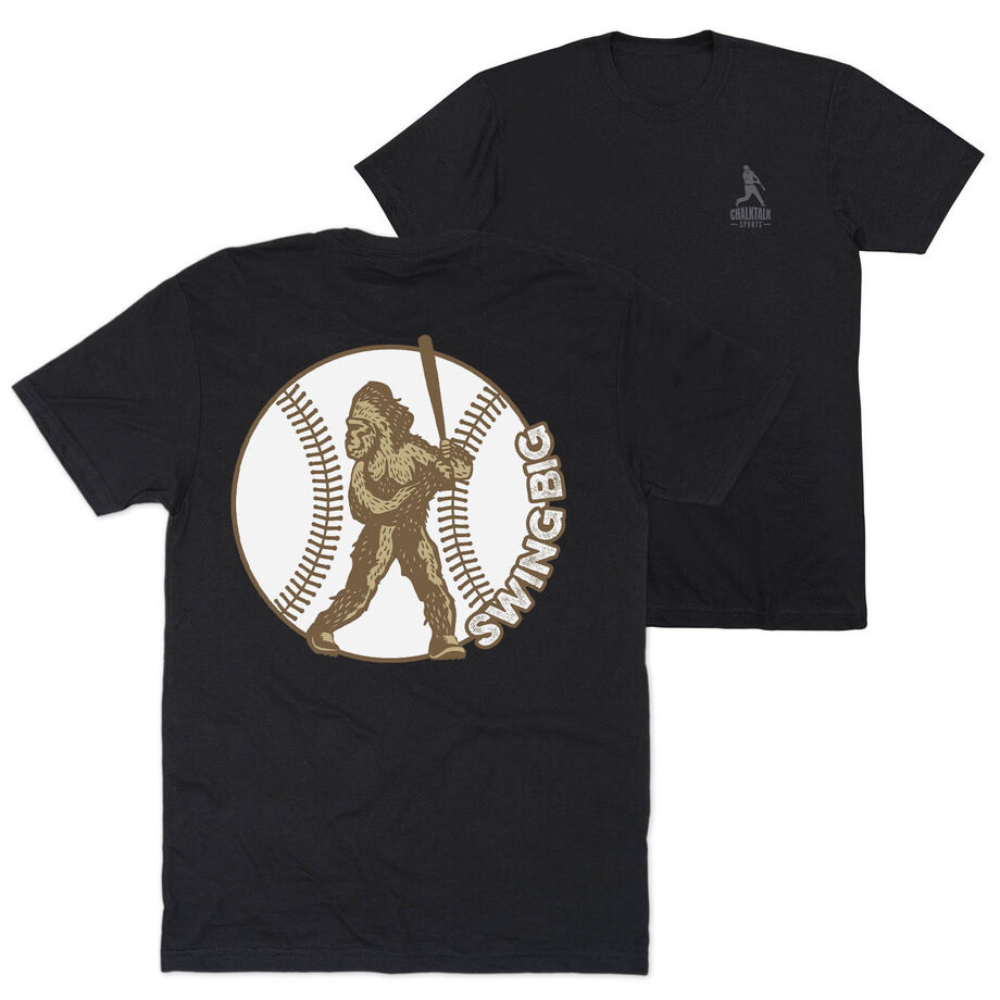 Baseball Short Sleeve T-Shirt - Baseball Bigfoot (Back Design)