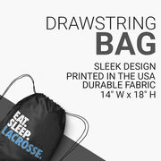 Lacrosse Drawstring Backpack Eat. Sleep. Lacrosse.