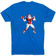 Football Short Sleeve T-Shirt - Touchdown Santa