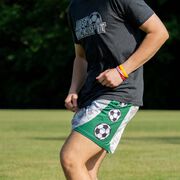 Soccer Shorts - Green Digital Camo