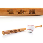 Engraved Mini Baseball Bat - Team Name With Roster