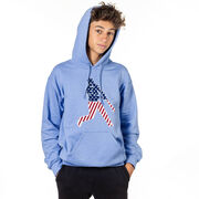 Baseball Hooded Sweatshirt - Baseball Stars and Stripes Player