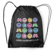 Cheerleading Drawstring Backpack - Cheer Makes Me Happy
