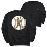 Baseball Crewneck Sweatshirt - Baseball Bigfoot (Back Design)