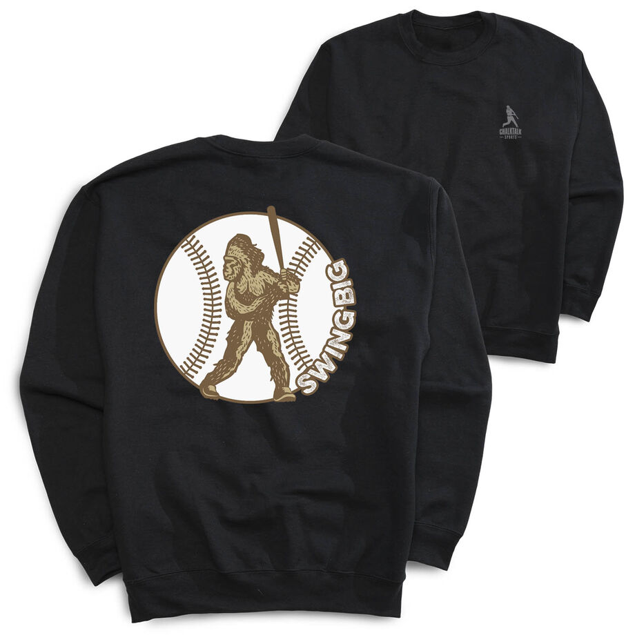 Baseball Crewneck Sweatshirt - Baseball Bigfoot (Back Design)