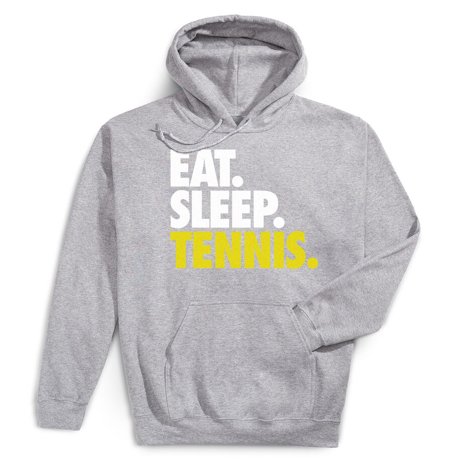 Tennis Hooded Sweatshirt - Eat. Sleep. Tennis. - Personalization Image