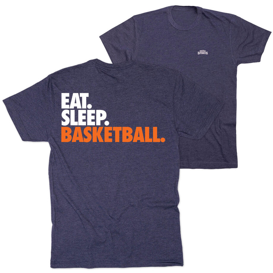 Basketball Short Sleeve T-Shirt - Eat. Sleep. Basketball. (Back Design)