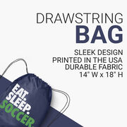 Soccer Drawstring Backpack Eat. Sleep. Soccer.