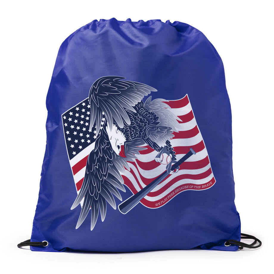 Baseball Drawstring Backpack - Baseball Eagle