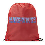 Swimming Drawstring Backpack - Make Waves