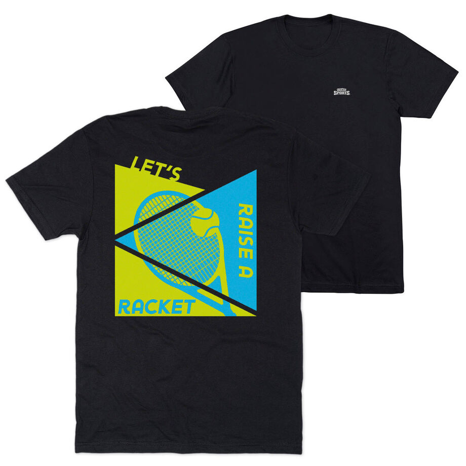 Tennis Short Sleeve T-Shirt - Let's Raise A Racket (Back Design)