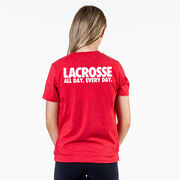 Girls Lacrosse T-Shirt Short Sleeve - All Day Every Day (Back Design)