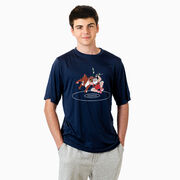 Wrestling Short Sleeve Performance Tee - Wrestling Reindeer