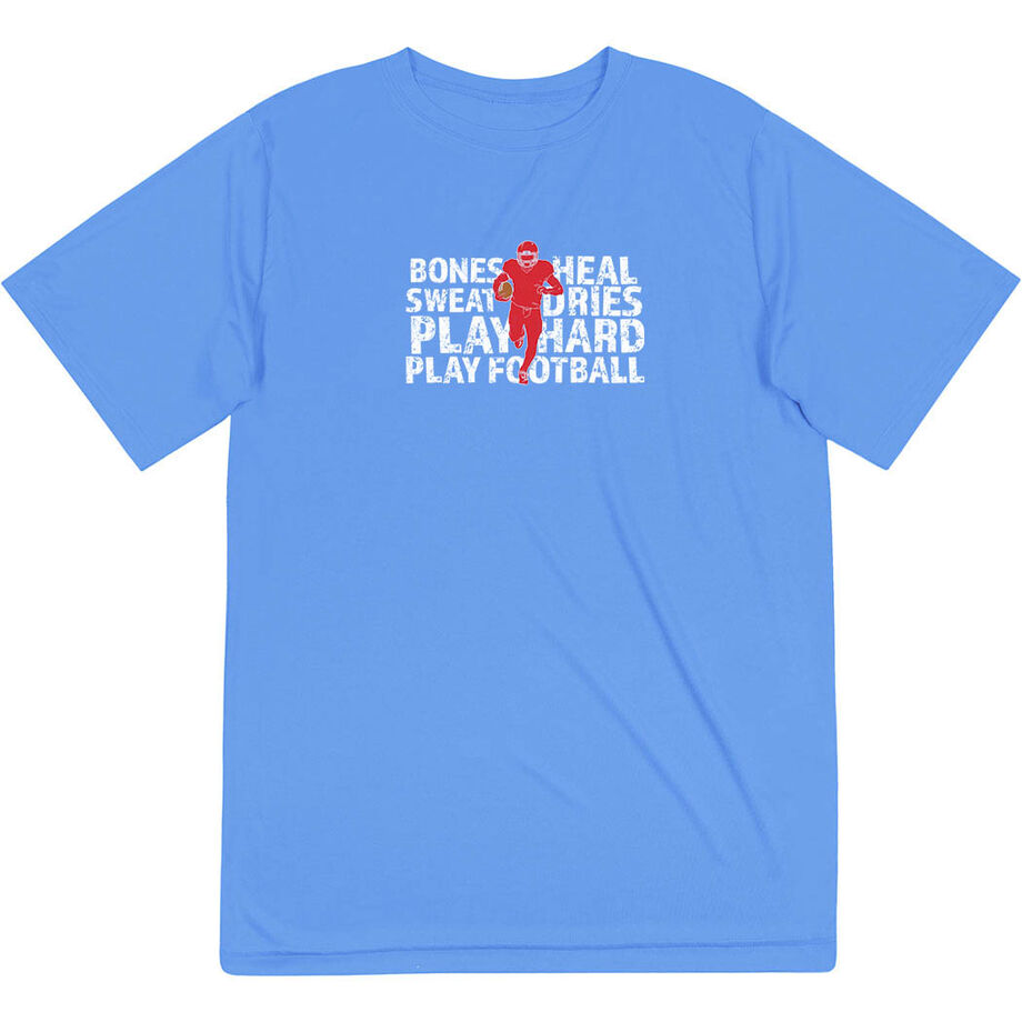 Football Short Sleeve Performance Tee - Bones Saying