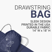 Basketball Drawstring Backpack - Basketball Player Sketch