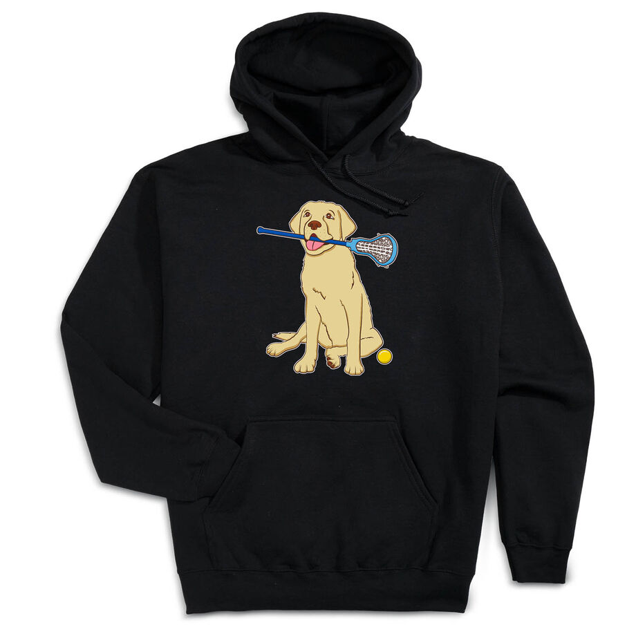 Girls Lacrosse Hooded Sweatshirt - Chase The Lax Dog