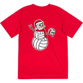 Volleyball Short Sleeve Performance Tee - Serving Holiday Cheer