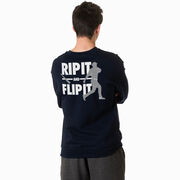 Baseball Crewneck Sweatshirt - Rip It Flip It (Back Design)