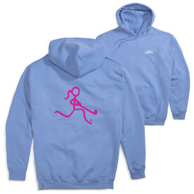 Field Hockey Hooded Sweatshirt - Neon Field Hockey Girl (Back Design)