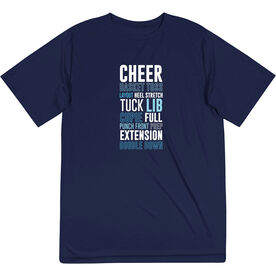 Cheerleading Short Sleeve Performance Tee - Cheerleading Words