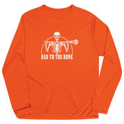 Guys Lacrosse Long Sleeve Performance Tee - Bad To The Bone