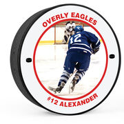 Personalized Your Photo with Text Hockey Puck