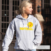 Softball Hooded Sweatshirt - Eat. Sleep. Softball.