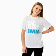 Swimming Short Sleeve Performance Tee - Eat. Sleep. Swim.