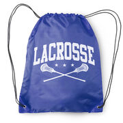 Lacrosse Crossed Sticks Drawstring Backpack