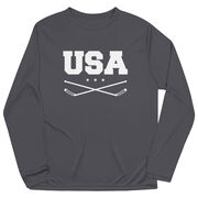 Hockey Long Sleeve Performance Tee - USA Hockey