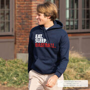 Baseball Hooded Sweatshirt - Eat. Sleep. Baseball.