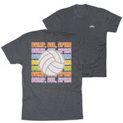 Volleyball Short Sleeve T-Shirt - Bump, Set, Spike (Back Design)