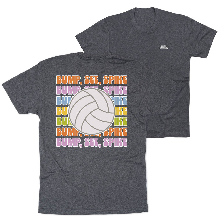 Volleyball Short Sleeve T-Shirt - Bump, Set, Spike (Back Design)