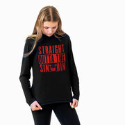 Hockey Long Sleeve Performance Tee - Straight Outta The Sin Bin