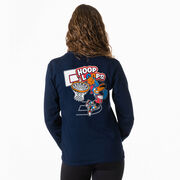 Basketball Tshirt Long Sleeve - Hoop Loops (Back Design)