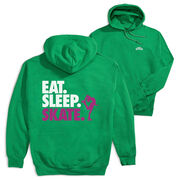 Figure Skating Hooded Sweatshirt - Eat. Sleep. Skate. (Back Design)