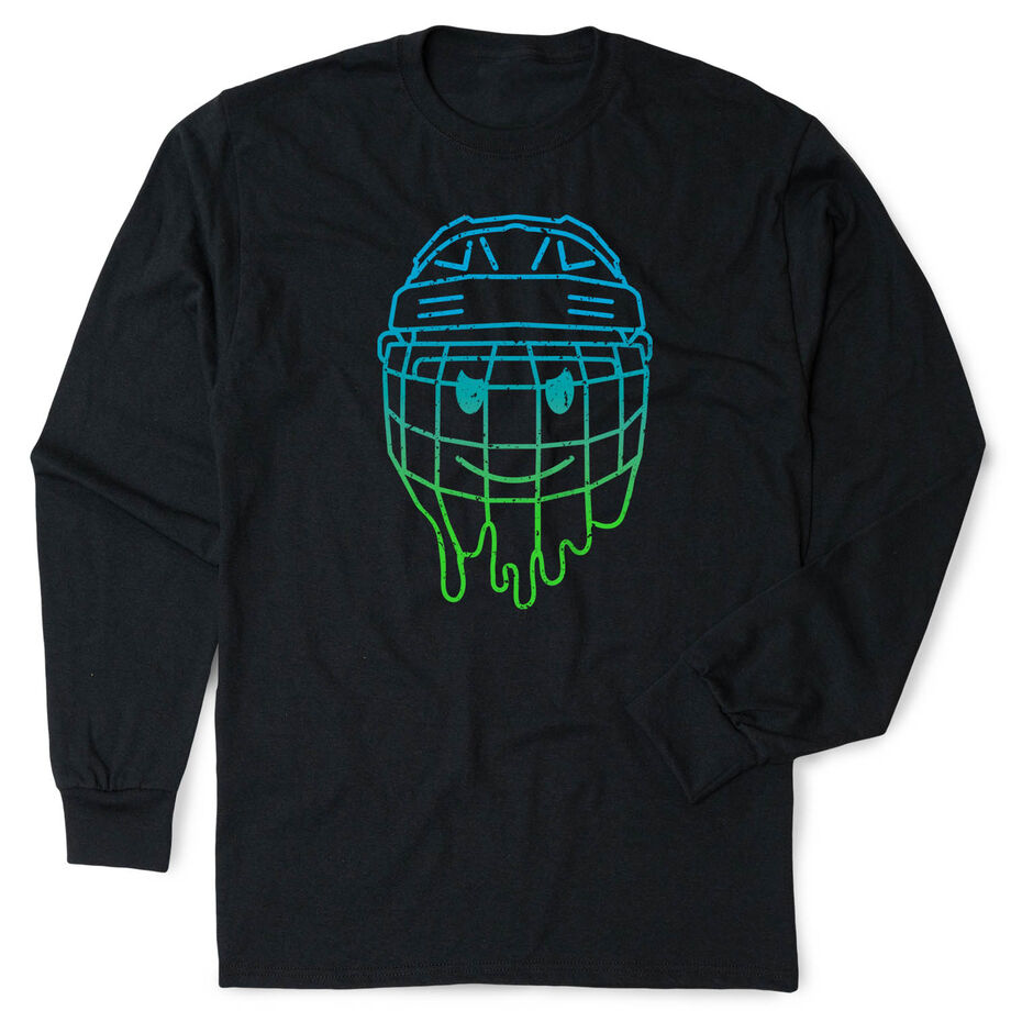 Hockey Tshirt Long Sleeve - Have An Ice Day Smiley