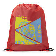 Tennis Drawstring Backpack - Let's Raise A Racket