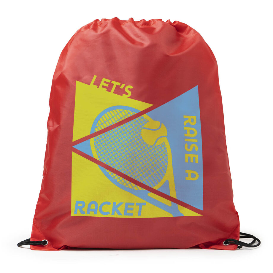 Tennis Drawstring Backpack - Let's Raise A Racket