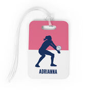 Volleyball Bag/Luggage Tag - Personalized Girl Silhouette