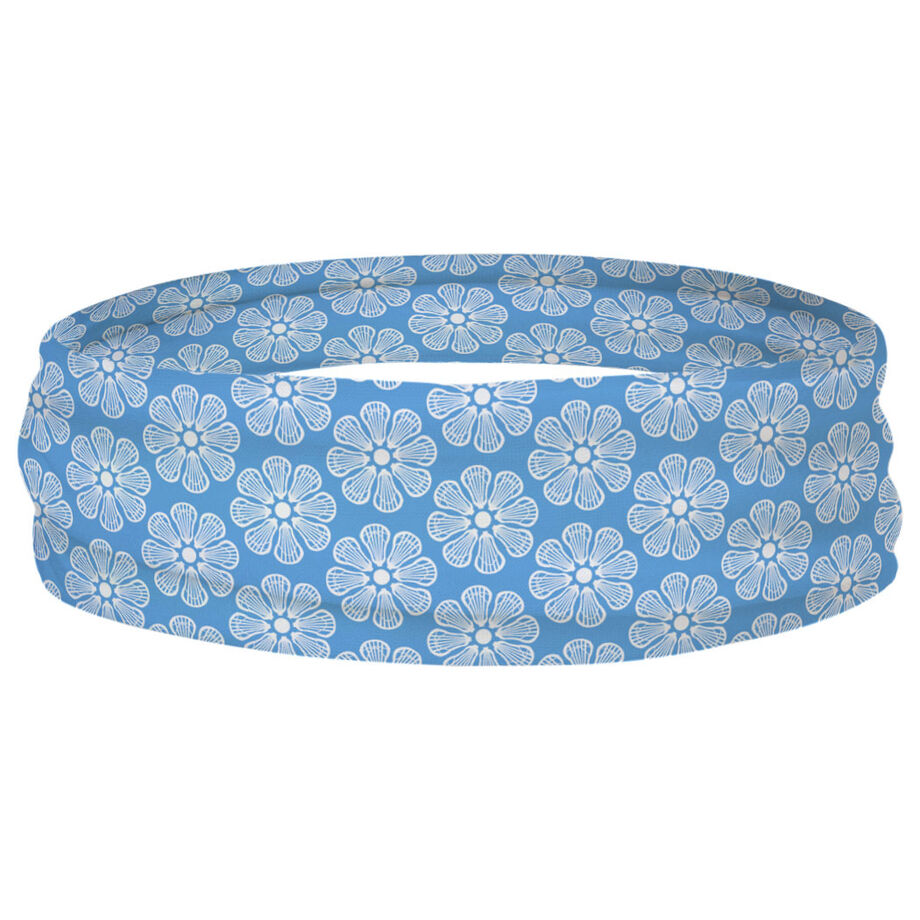 Girls Lacrosse Multifunctional Headwear - Lacrosse Stick Flowers RokBAND