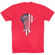 Guys Lacrosse Short Sleeve T-Shirt - Patriotic Stick