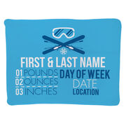 Skiing Baby Blanket - Birth Announcement
